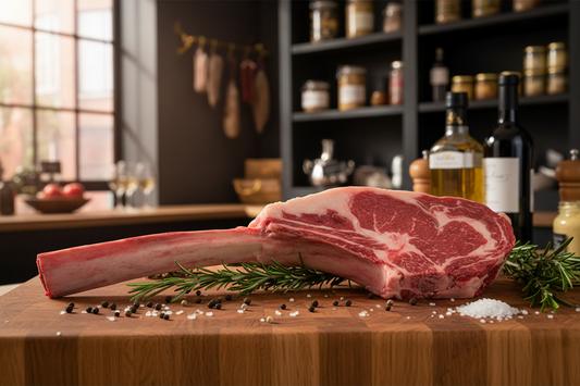 Tomahawk Steak in elegant setting